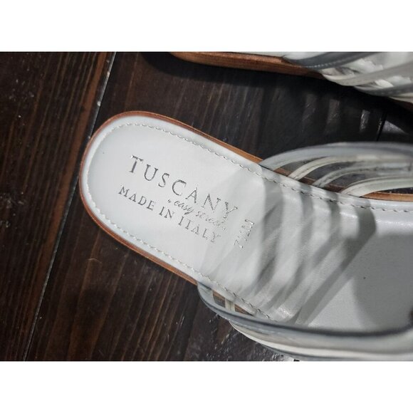 Tuscany by Easy Street White Antea Square Toe Thong Sandals/Sz. 7.5M NWOB - Picture 8 of 9